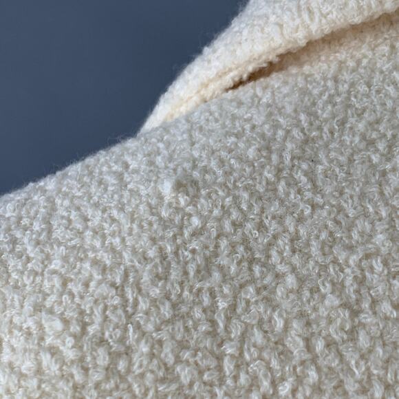 CELINE Size 8 Cream Gold Wool Blend Short Sleeve Jacket Blazer - Picture 5 of 9